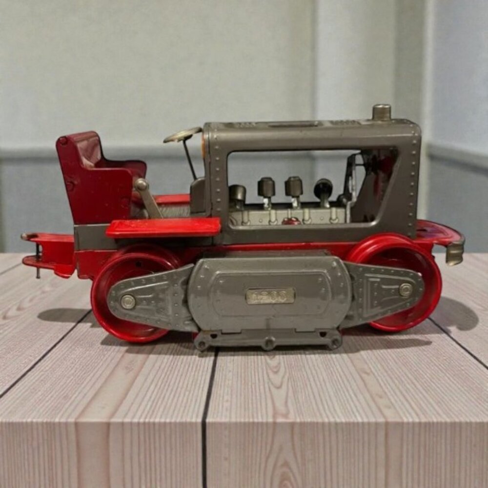 Vintage 1950's Nomura Japan Model #1200 Tin Toy Pistol Metal Farm Tractor 10"